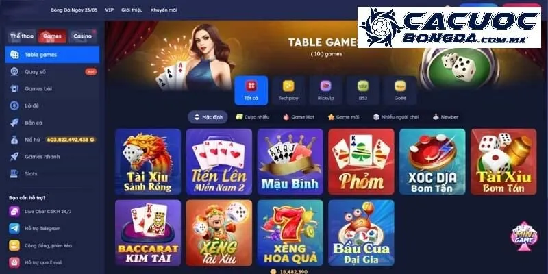 Các dịch vụ đa dạng và thú vị tại Da88